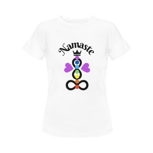 Namaste Women's T-Shirt in USA Size (Front Printing Only)