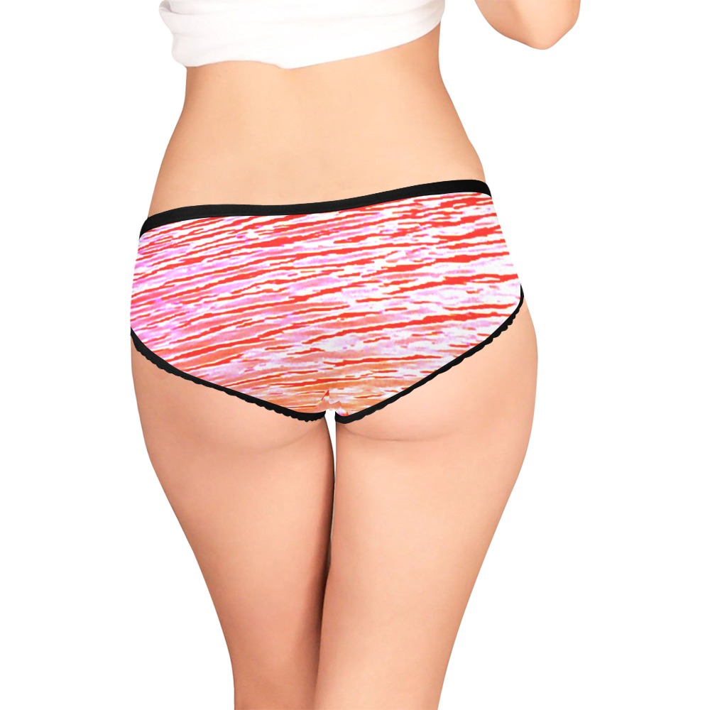 Orange and red water Women's All Over Print Girl Briefs (Model L14)