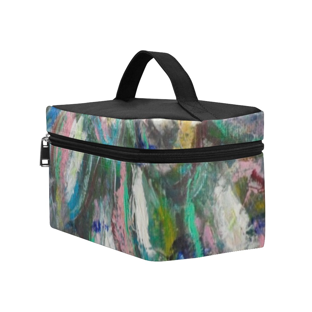 Abstract Painting Cosmetic Bag/Large (Model 1658)