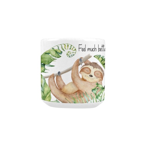 Feel much better now cute sloth relaxing Heart-shaped Morphing Mug