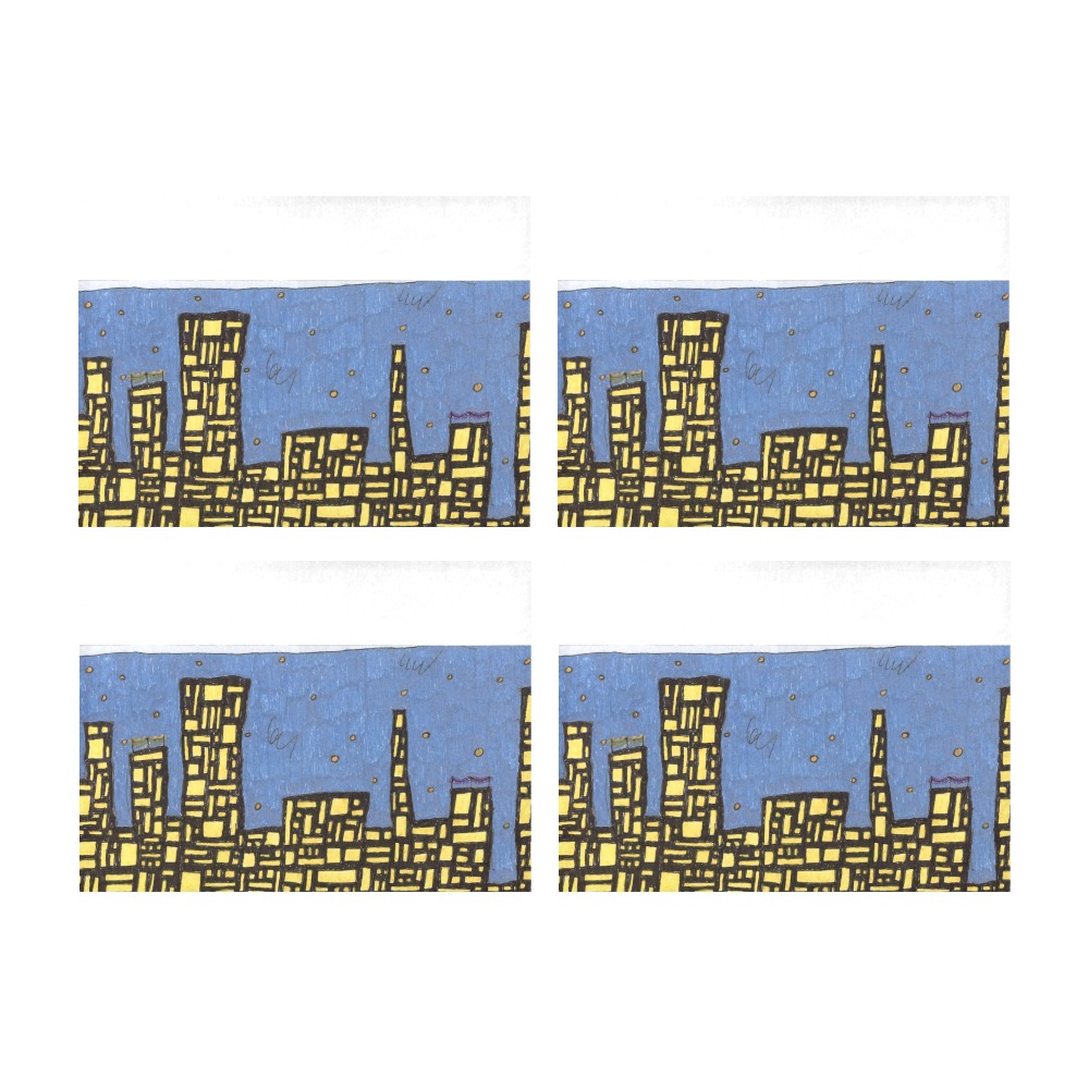 city t2 Placemat 14’’ x 19’’ (Set of 4)