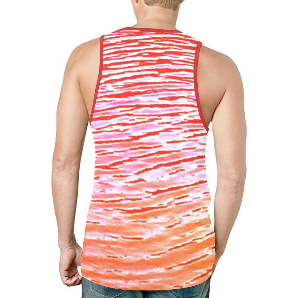Orange and red water New All Over Print Tank Top for Men (Model T46)