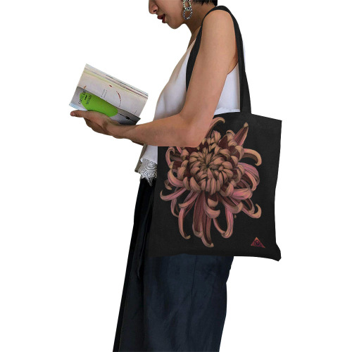 Rose Gold Chrysanthemum All Over Print Canvas Tote Bag/Small (Model 1697)