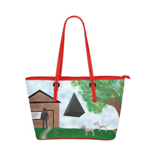 Cuties Come HOme Leather Tote Bag/Small (Model 1651)