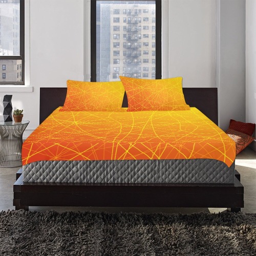 Orange 3-Piece Bedding Set