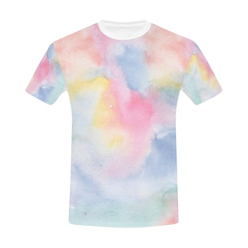 Colorful watercolor All Over Print T-Shirt for Men (USA Size) (Model T40)