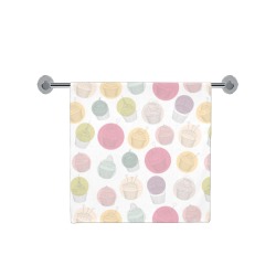 Colorful Cupcakes Bath Towel 30"x56"