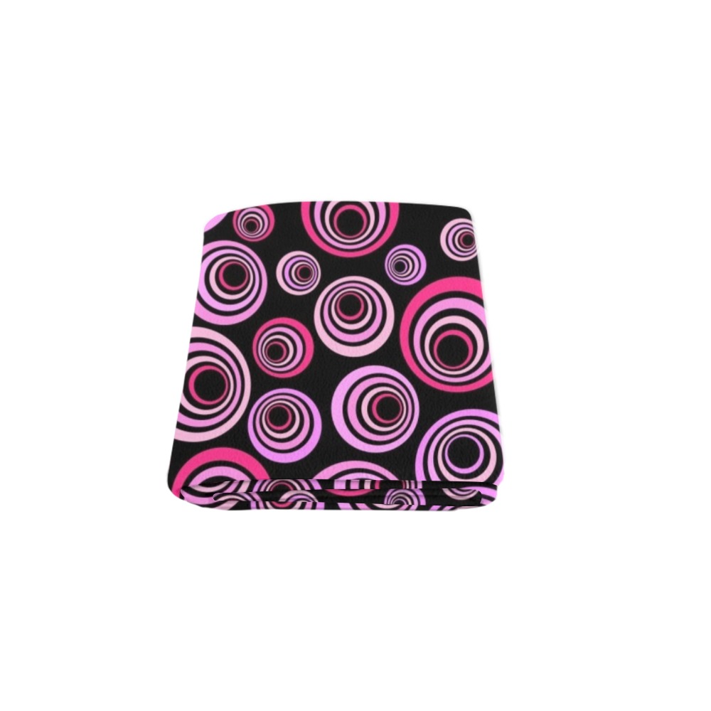 Retro Psychedelic Pretty Pink Pattern Blanket 50"x60"