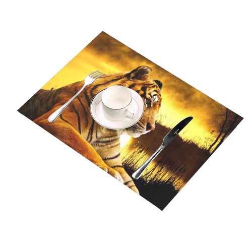 Tiger and Sunset Placemat 14’’ x 19’’ (Set of 6)