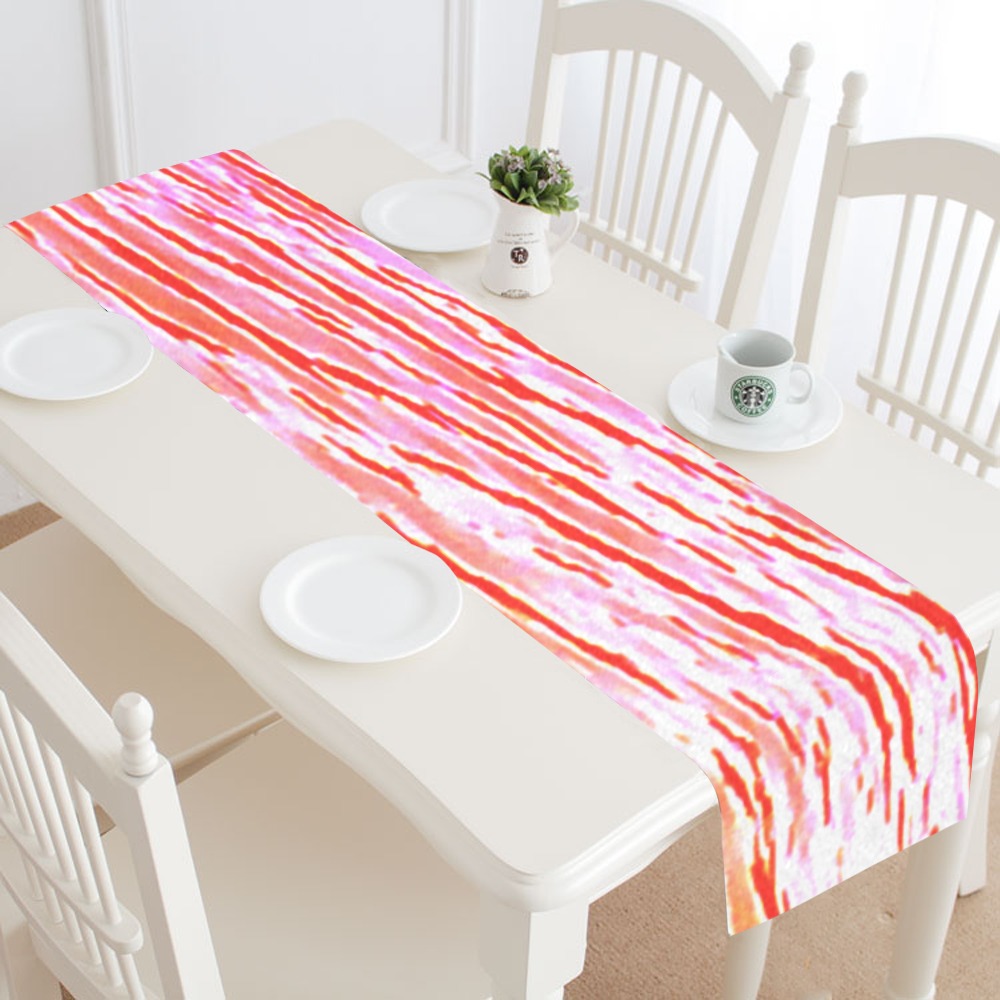 Orange and red water Table Runner 14x72 inch