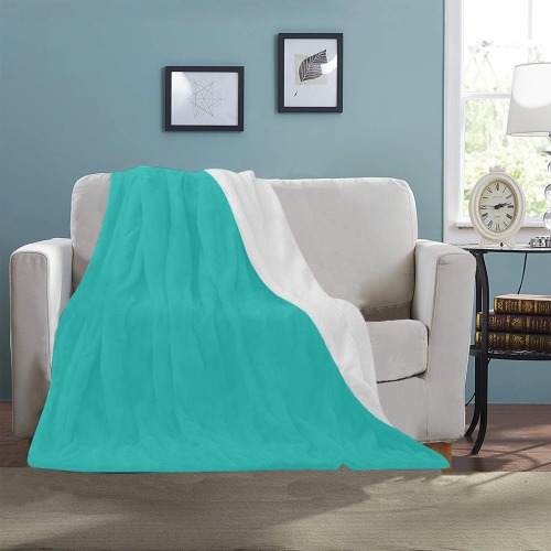 color light sea green Ultra-Soft Micro Fleece Blanket 40"x50"