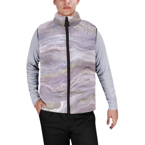 purple Men's Padded Vest Jacket (Model H44)