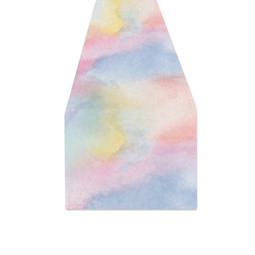 Colorful watercolor Table Runner 16x72 inch