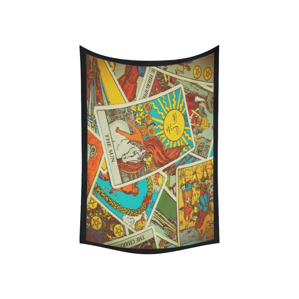 Tarot Reader's Backdrop Cotton Linen Wall Tapestry 60"x 40"