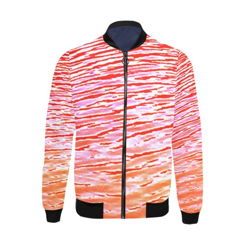 Orange and red water All Over Print Bomber Jacket for Men (Model H31)