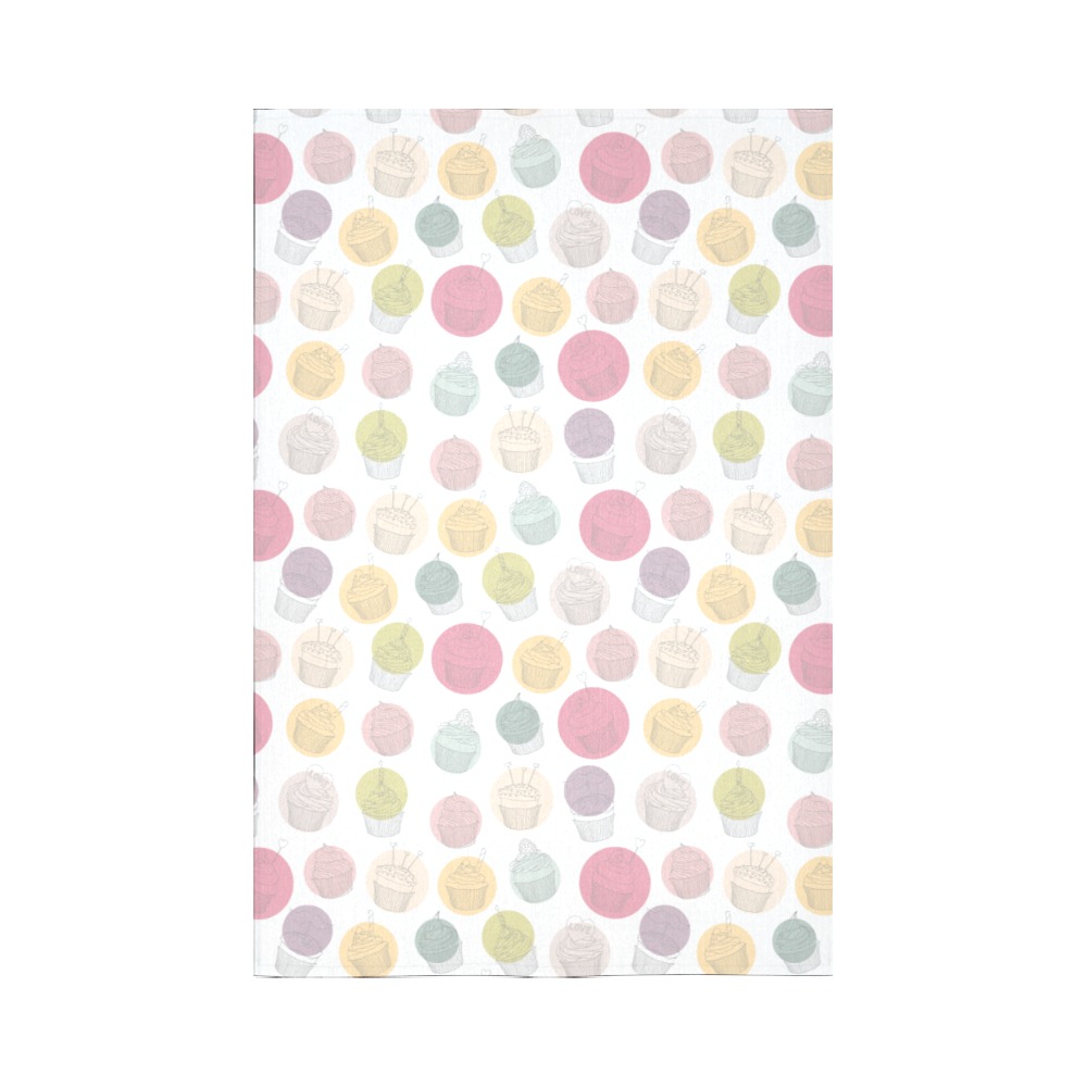 Colorful Cupcakes Cotton Linen Wall Tapestry 60"x 90"