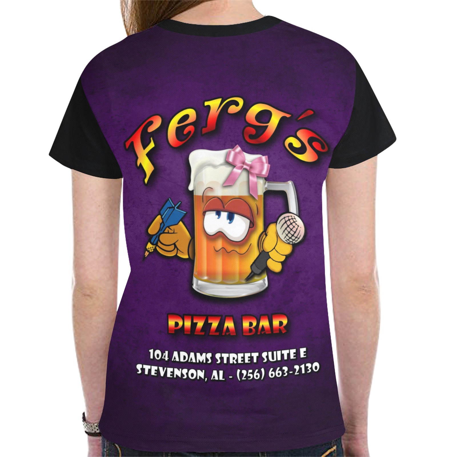 Ferg's Pizza Bar New All Over Print T-shirt for Women (Model T45)