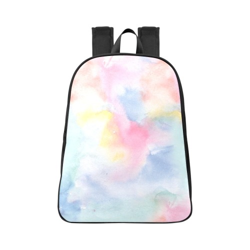 Colorful watercolor Fabric School Backpack (Model 1682) (Large)