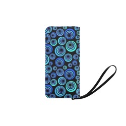 Retro Psychedelic Pretty Blue Pattern Women's Clutch Purse (Model 1637)