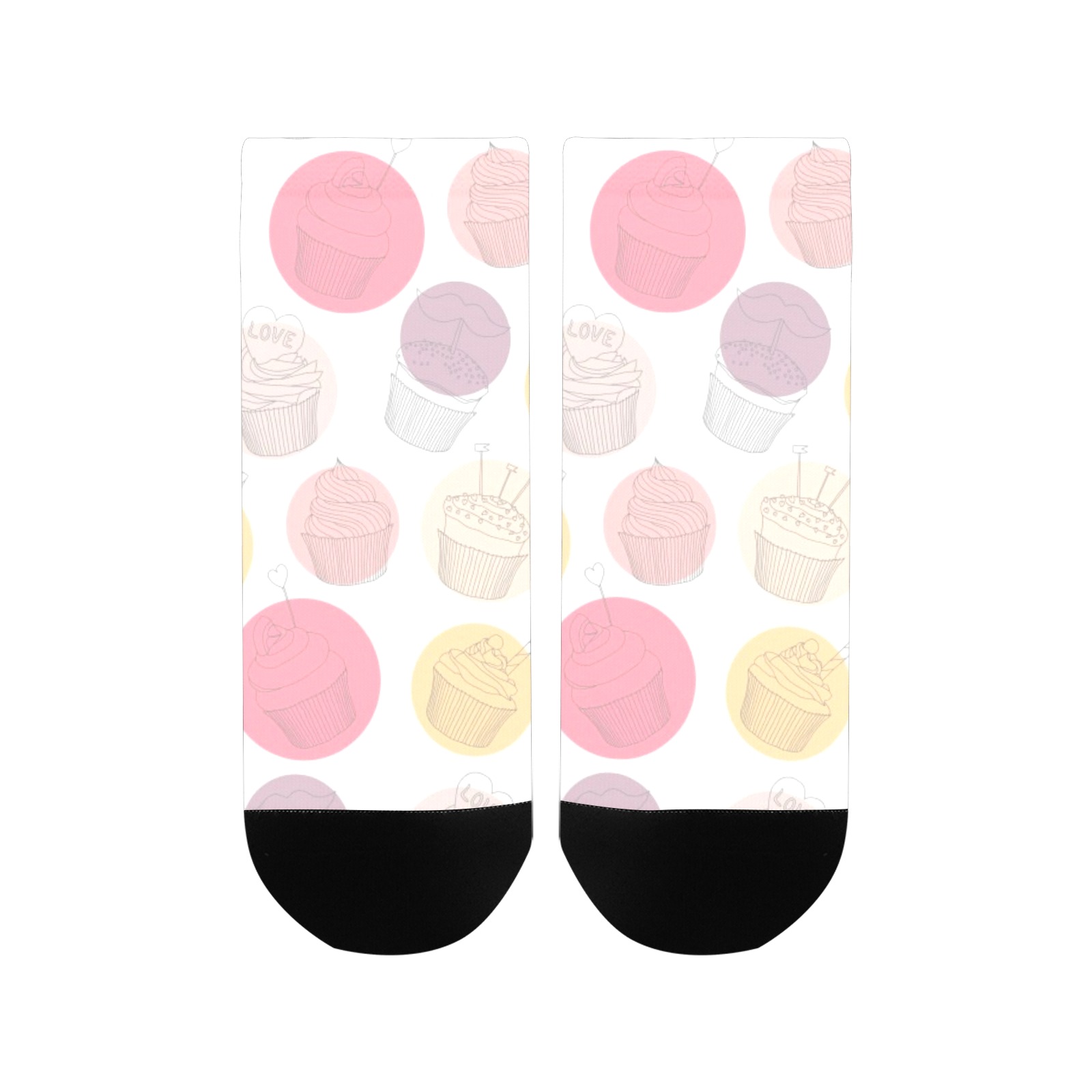 Colorful Cupcakes Women's Ankle Socks