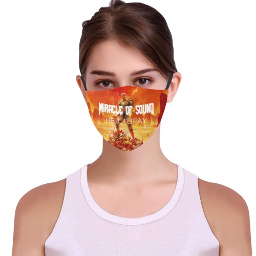 Hell To Pay Mask 3D Mouth Mask with Drawstring (2 Filters Included) (Model M04) (Non-medical Products)