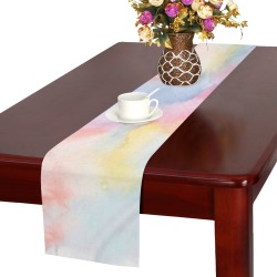 Colorful watercolor Table Runner 16x72 inch