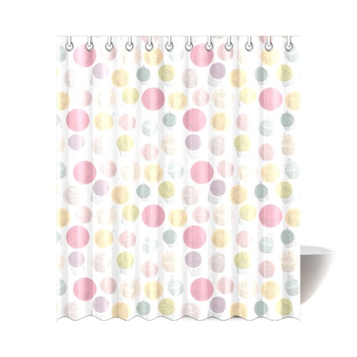 Colorful Cupcakes Shower Curtain 72"x84"