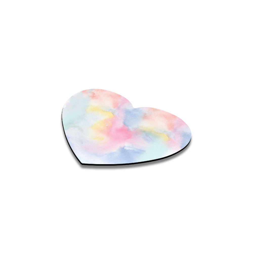 Colorful watercolor Heart Coaster
