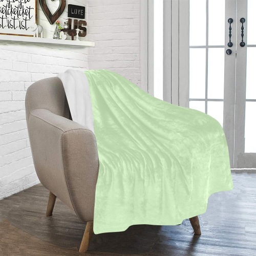 color tea green Ultra-Soft Micro Fleece Blanket 40"x50"