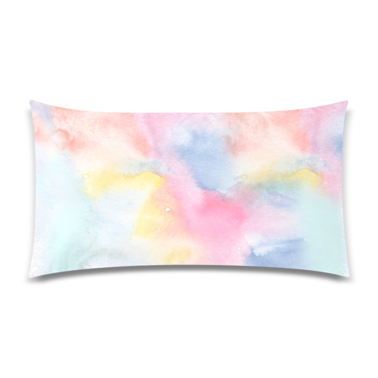 Colorful watercolor Custom Rectangle Pillow Case 20"x36" (one side)