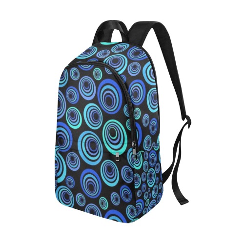 Retro Psychedelic Pretty Blue Pattern Fabric Backpack for Adult (Model 1659)