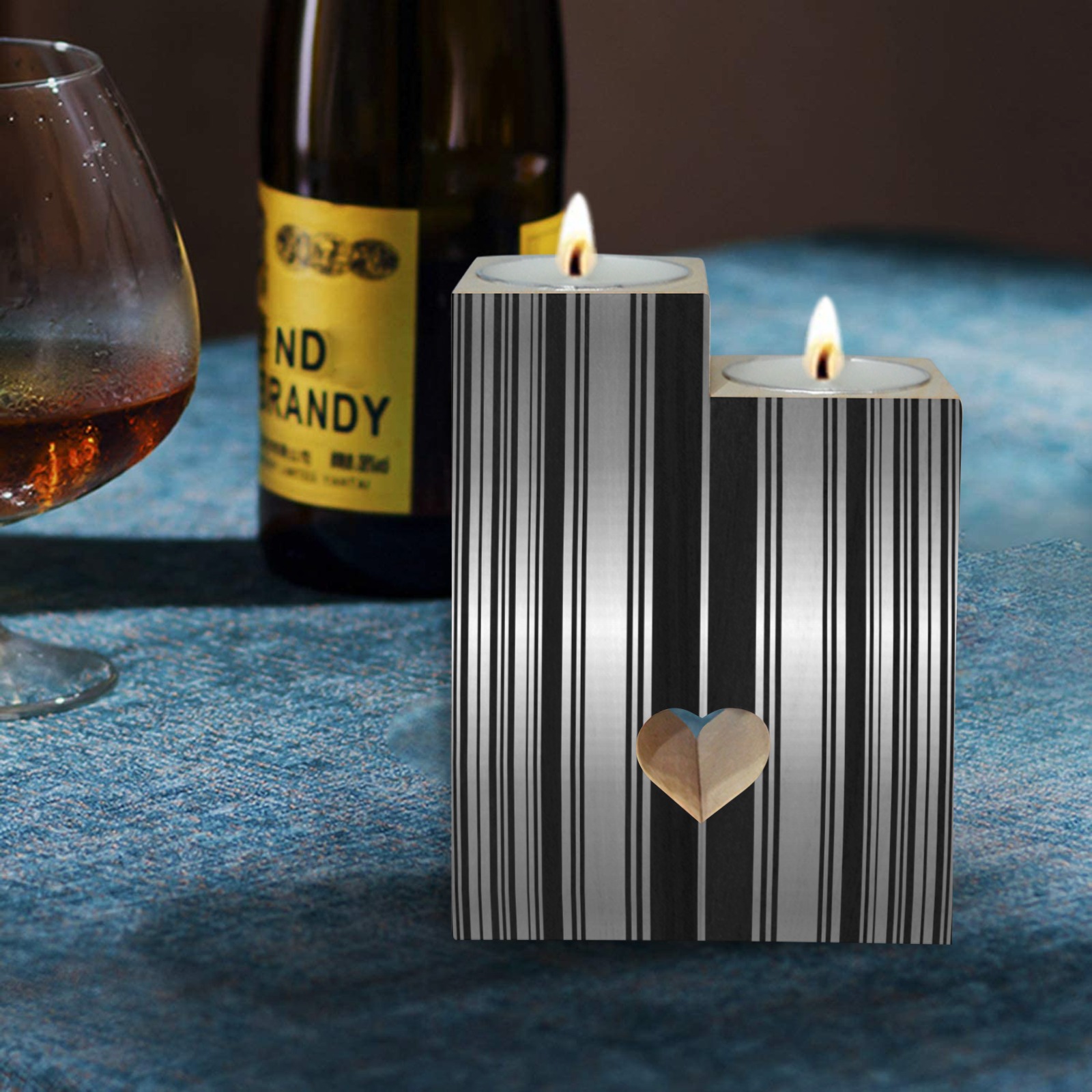 Sheen Wooden Candle Holder (Without Candle)