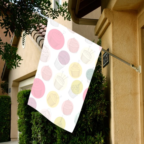 Colorful Cupcakes Garden Flag 28''x40'' （Without Flagpole）