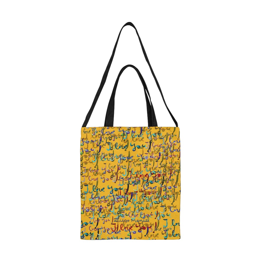 I love you All Over Print Canvas Tote Bag/Medium (Model 1698)