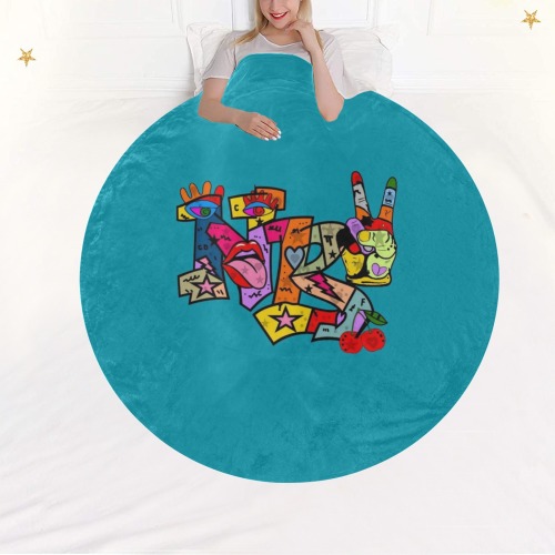 New B by Nico Bielow Circular Ultra-Soft Micro Fleece Blanket 60"