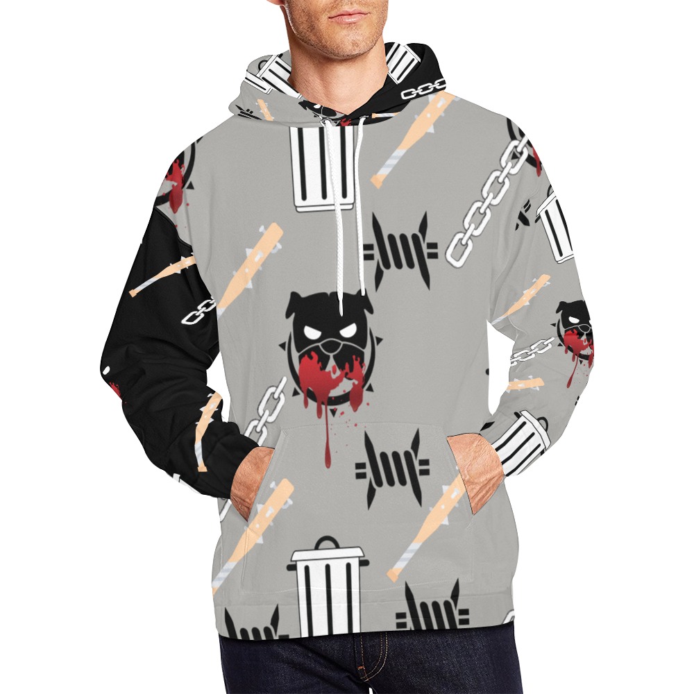 Junkyard Dog All Over Print Hoodie for Men (USA Size) (Model H13)