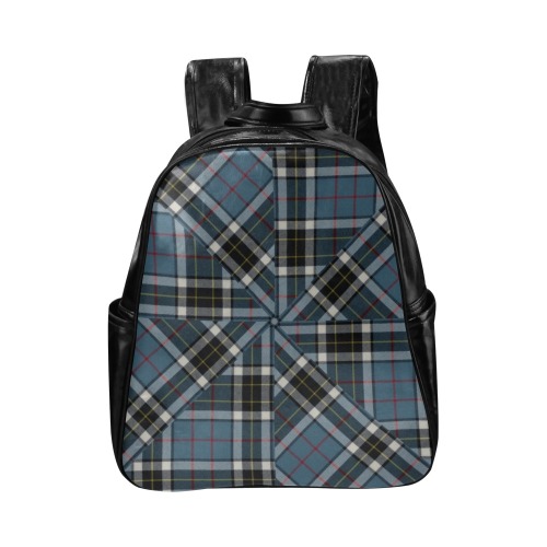 Thompson Blue Tartan Multi-Pockets Backpack (Model 1636)