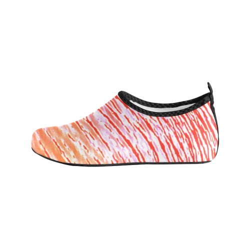 Orange and red water Women's Slip-On Water Shoes (Model 056)