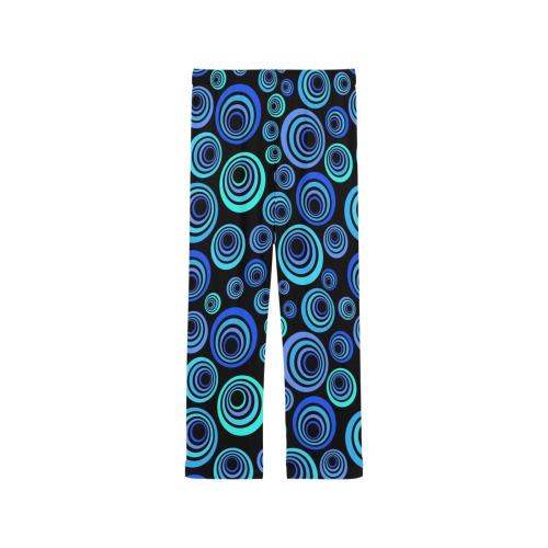Retro Psychedelic Pretty Blue Pattern Women's Pajama Trousers