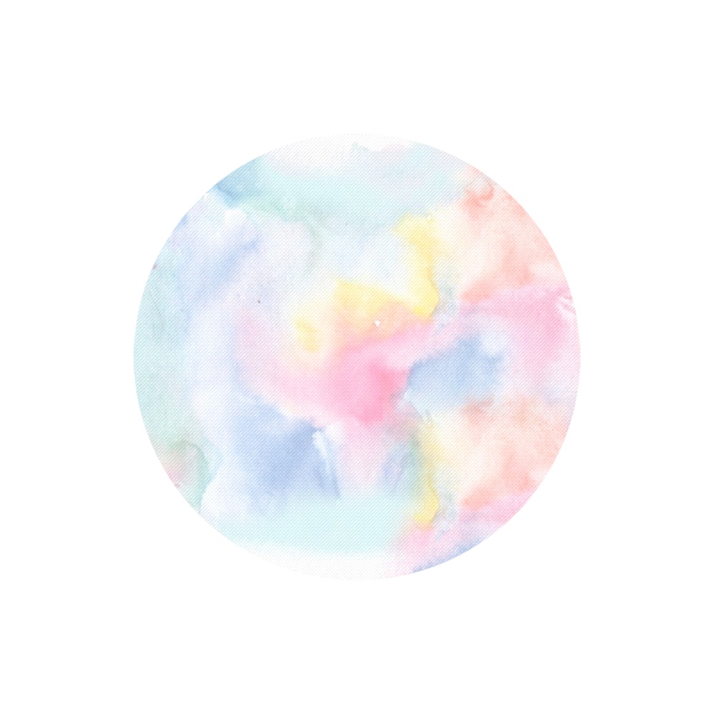 Colorful watercolor Round Mousepad
