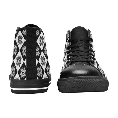 Tribal Harlequin Women's Classic High Top Canvas Shoes (Model 017)