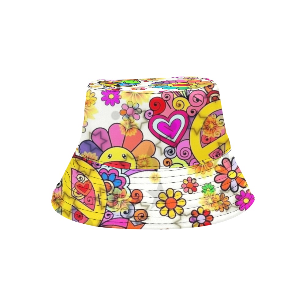 Flower Power 70er by Nico Bielow All Over Print Bucket Hat for Men
