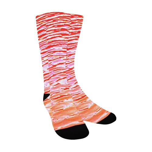 Orange and red water Men's Custom Socks