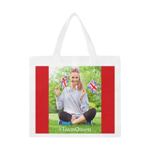 TeamQueen pro-Commonwealth red background Canvas Tote Bag/Large (Model 1702)
