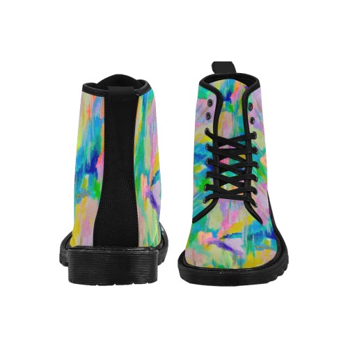 Happy Rain Martin Boots for Women (Black) (Model 1203H)
