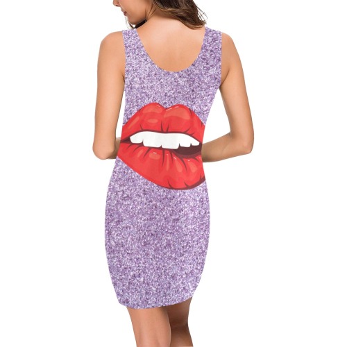 vestido sin mangas violeta boom Medea Vest Dress (Model D06)