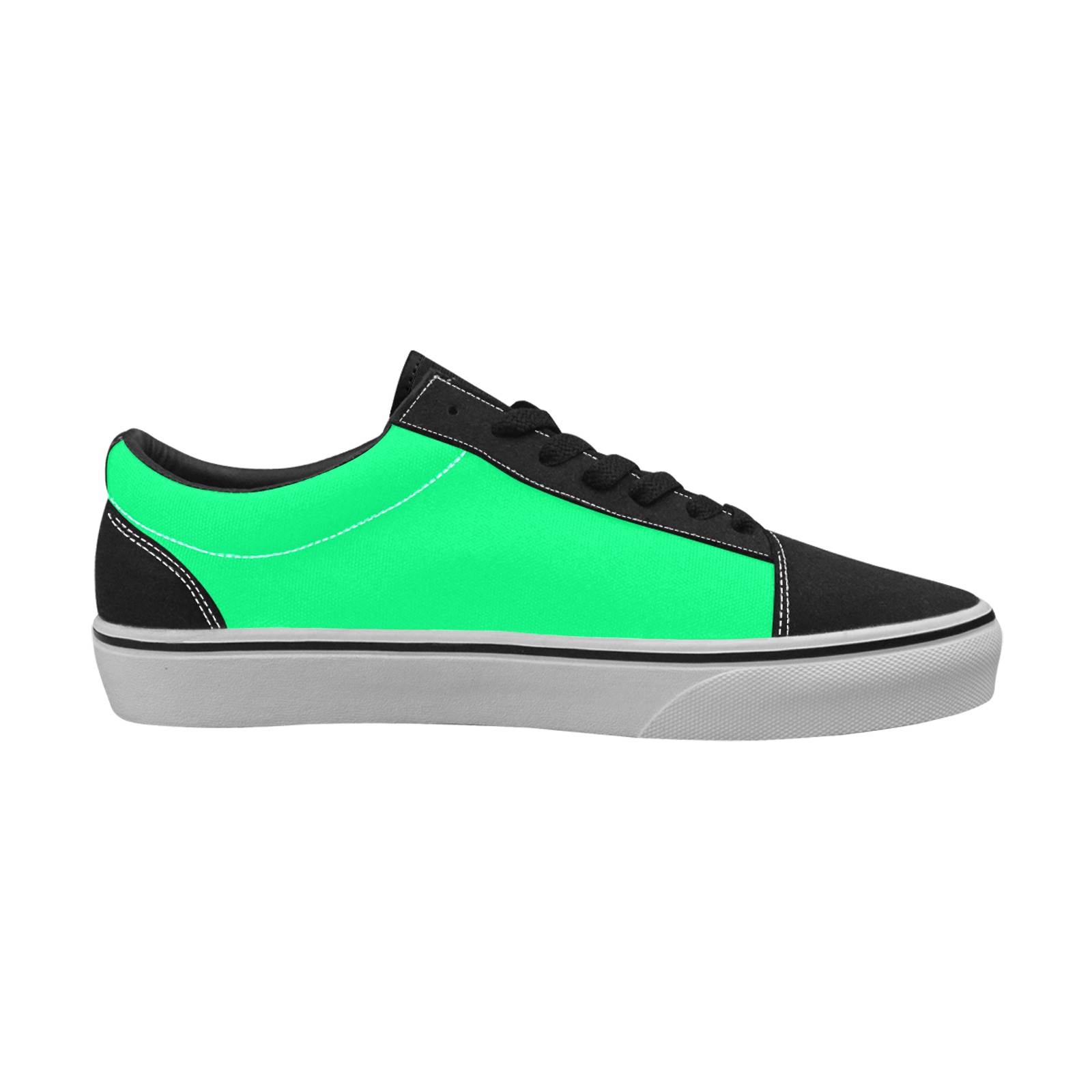 color spring green Women's Low Top Skateboarding Shoes (Model E001-2)