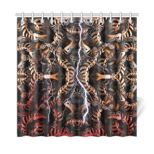 Halloween Skeleton by Artdream Shower Curtain 72"x72"