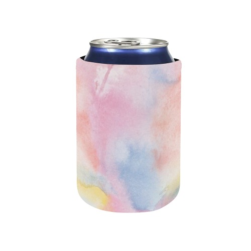 Colorful watercolor Neoprene Can Cooler 4" x 2.7" dia.