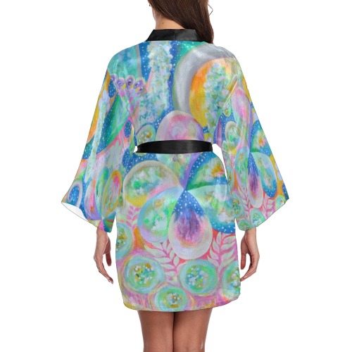 Pleiades Garden Long Sleeve Kimono Robe